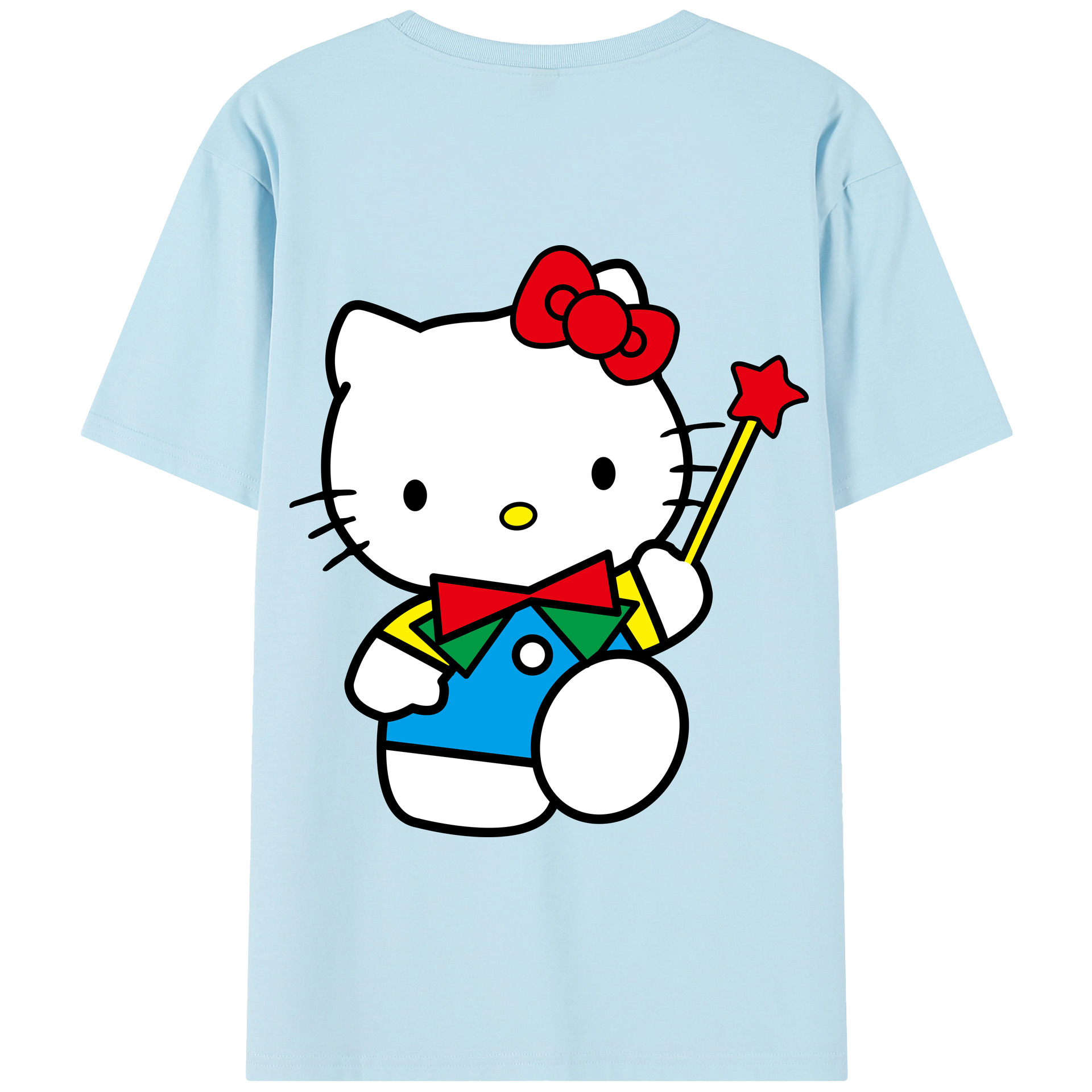 （画像用） Hello Kitty ハローキティ 綿100％半袖Tシャツ（背面プリント）